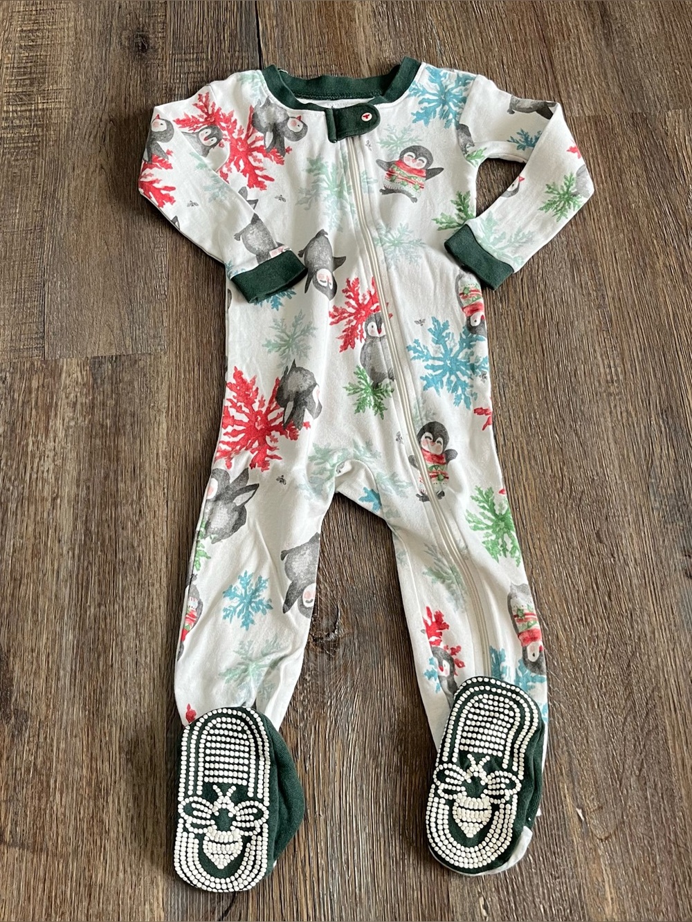 Burt's Bees Footie Pajamas - Penguins - Size 18 Months